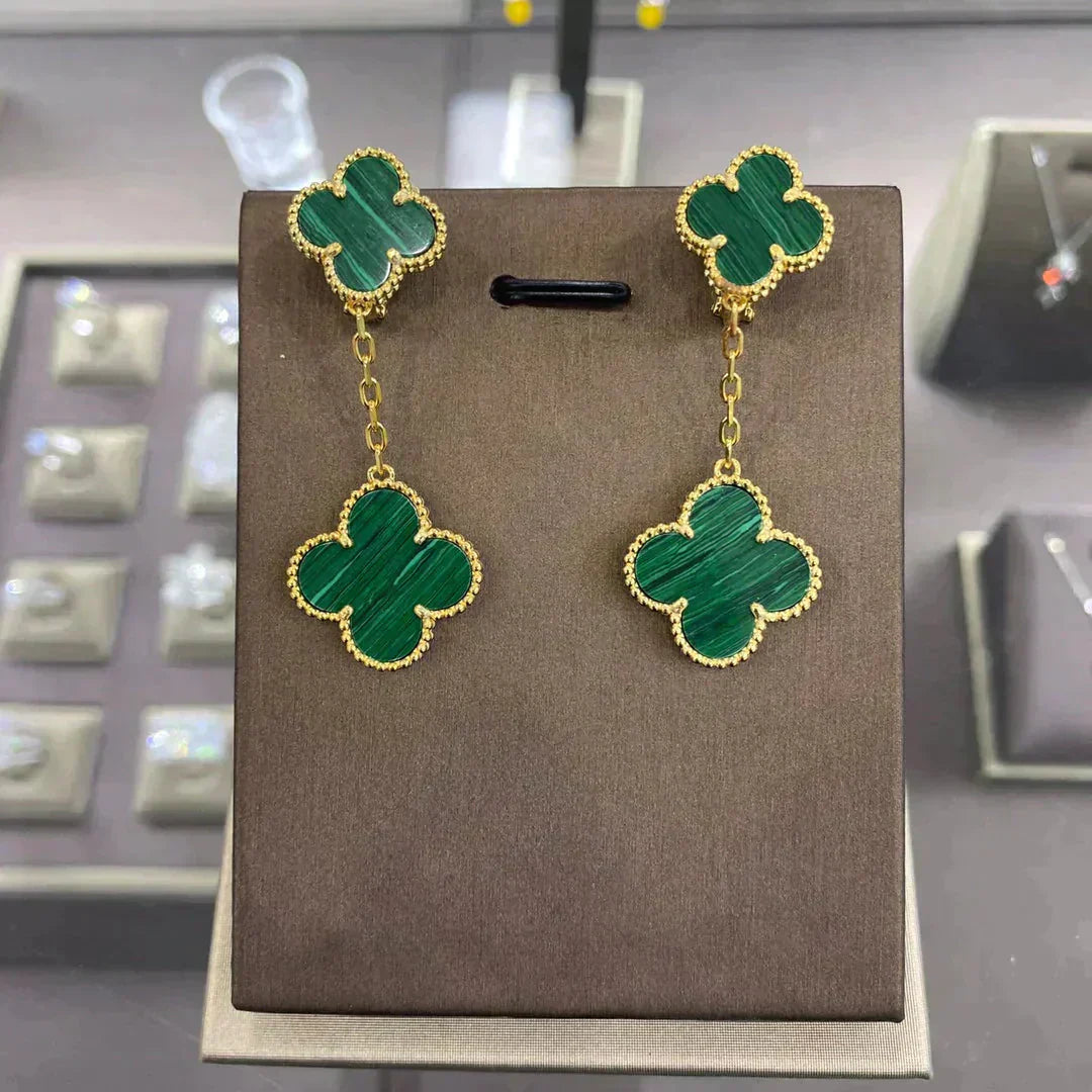 [Bloom]CLOVER 2 MOTIFS  EARRINGS (MULTIPLE CHOICESC