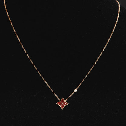 [Bloom]STAR NECKLACE PINK GOLD 1 DIAMOND