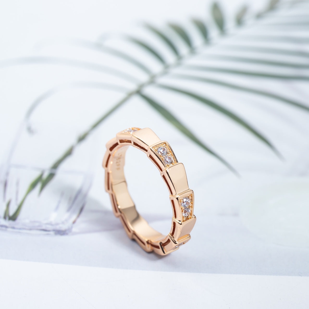 [Bloom]SERPENTI RING PINK GOLD  3MM