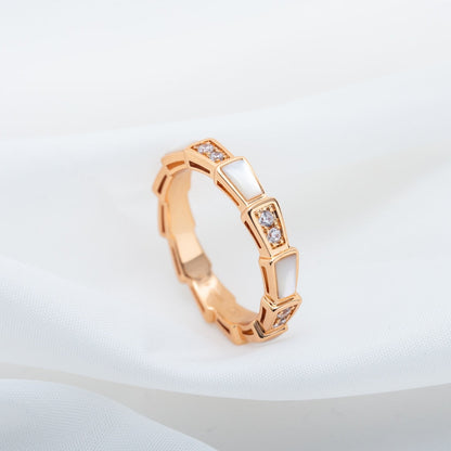 [Bloom]SERPENTI RING PINK GOLD DIAMOND MOP 3MM