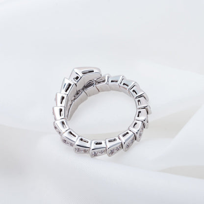 [Bloom]SERPENTI RING SILVER DIAMOND PAVED 4MM