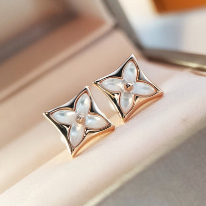 [Bloom]STAR MOP PINK GOLD EARRINGS