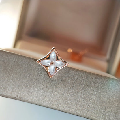 [Bloom]STAR MOP PINK GOLD EARRINGS