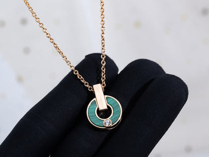 [Bloom]GARI NECKLACE PINK GOLD MALACHITE