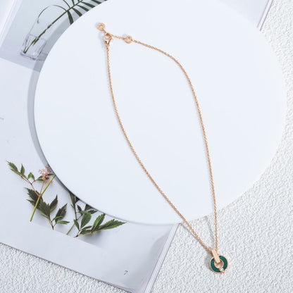 [Bloom]GARI NECKLACE PINK GOLD MALACHITE