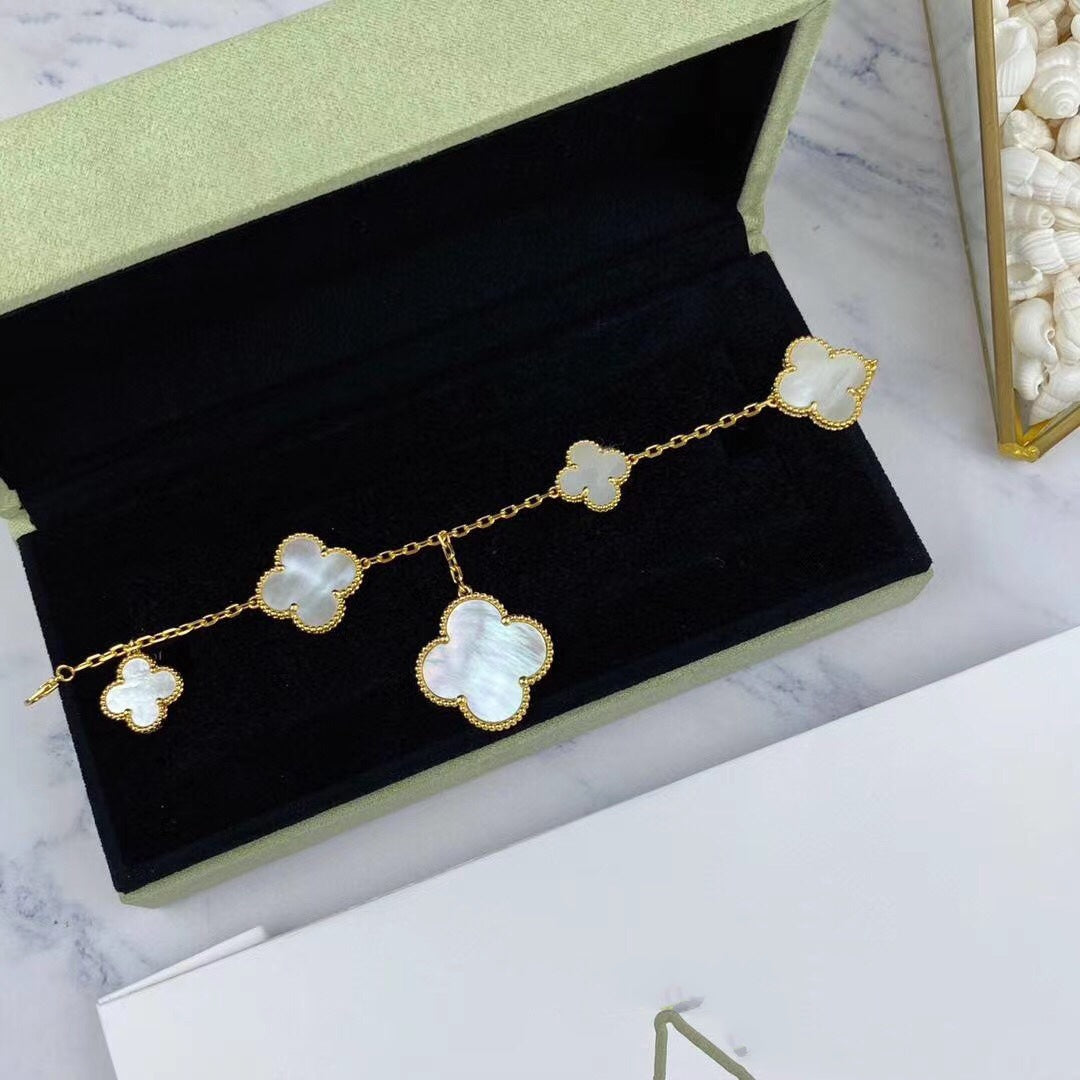 [Bloom]MAGIC CLOVER MOP GOLD BRACELET 5 MOTIFS