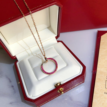 [Bloom]JUSTE NECKLACE GOLD RED DIAMONDS