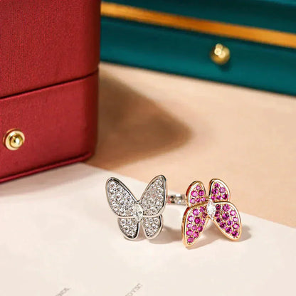 [Bloom]TWIN BUTTERFLY DIAMOND RING