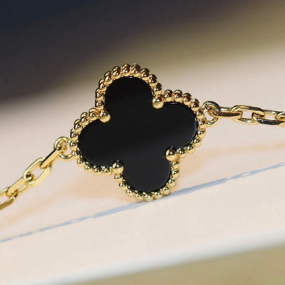 [Bloom]CLOVER 20 MOTIFS ONYX NECKLACE