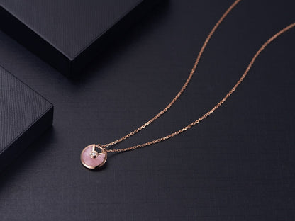 [Bloom]AMULETTE ROSE GOLD PINK MOP NECKLACE