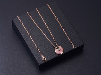 [Bloom]AMULETTE ROSE GOLD PINK MOP NECKLACE