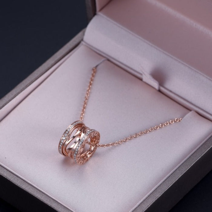 [Bloom]ZERO 1 PINK GOLD DIAMOND OPEN NECKLACE