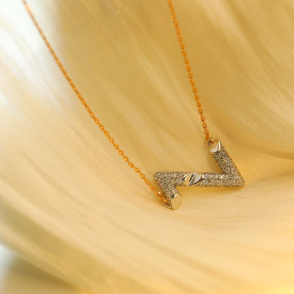 [Bloom]VOLT SILVER DIAMOND PEDANT NECKLACE