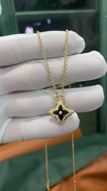 [Bloom]STAR PEDANT PINK GOLD DIAMOND NECKLACE