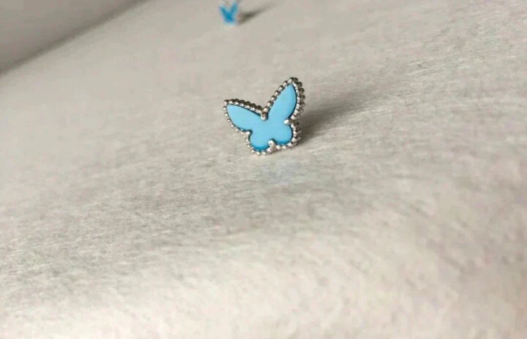 [Bloom]BUTTERFLY TURQUOISE EARRINGS SILVER