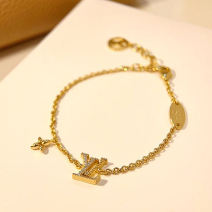 [Bloom]LOGO STAR MOTIF GOLD BRACELET