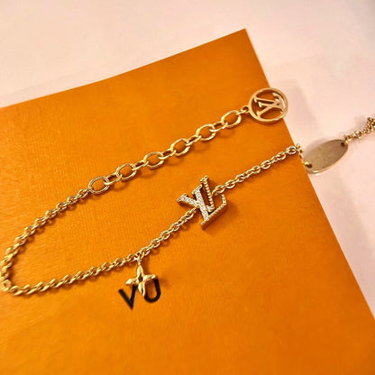 [Bloom]LOGO STAR MOTIF GOLD BRACELET