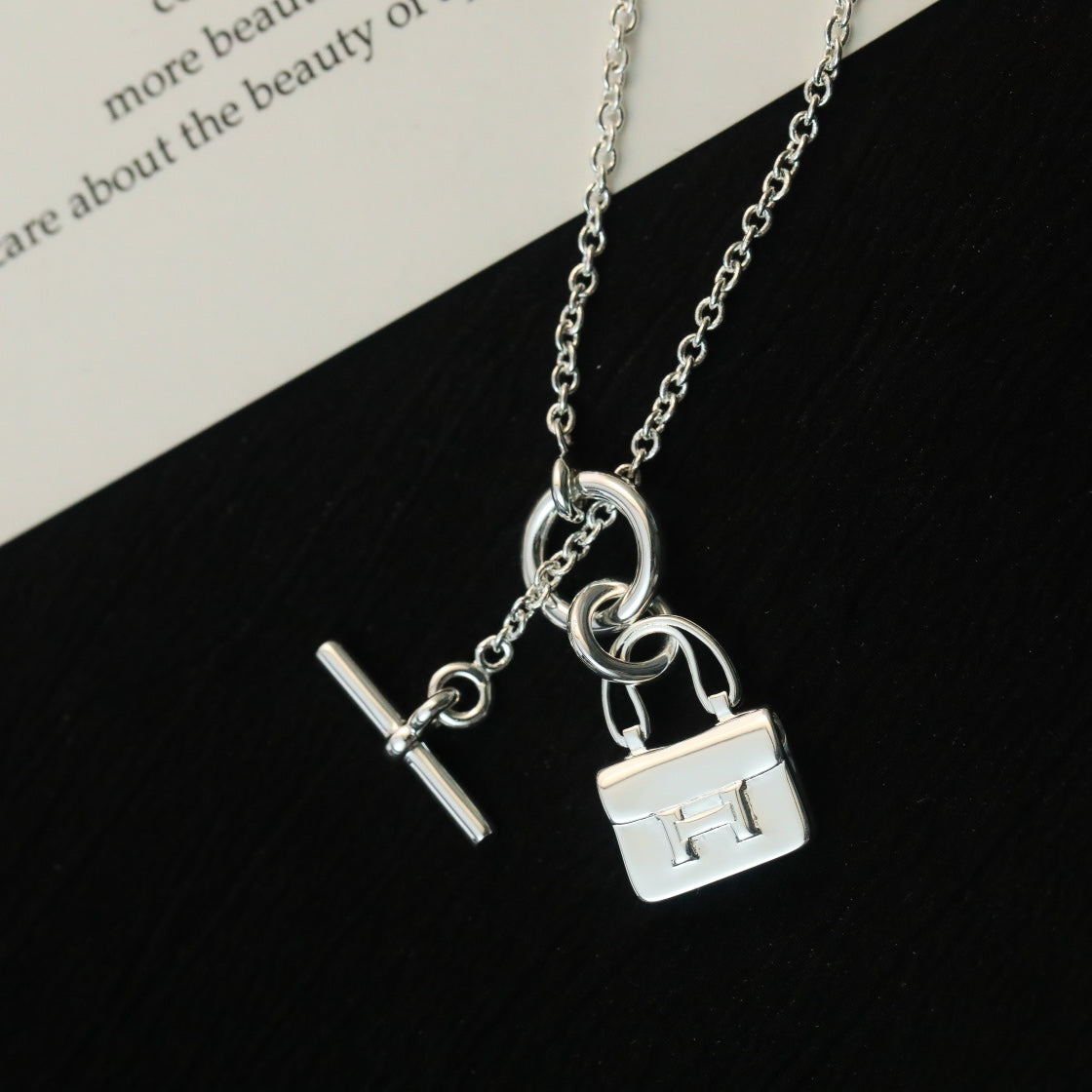 [Bloom]POP H PEDANT SILVER NECKLACE