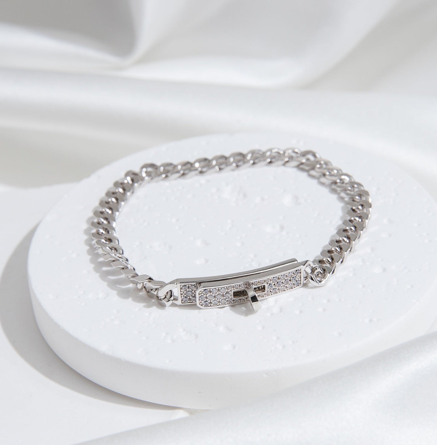 [Bloom]KELLY CHAIN SILVER DIAMOND BRACELET