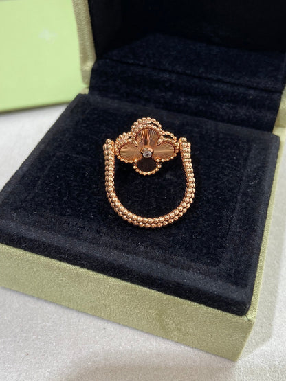 [Bloom]CLOVER RIVERSIBLE ROSE GOLD RING