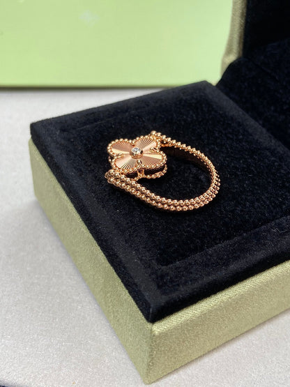 [Bloom]CLOVER RIVERSIBLE ROSE GOLD RING