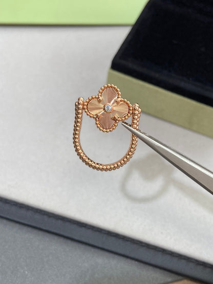 [Bloom]CLOVER RIVERSIBLE ROSE GOLD RING