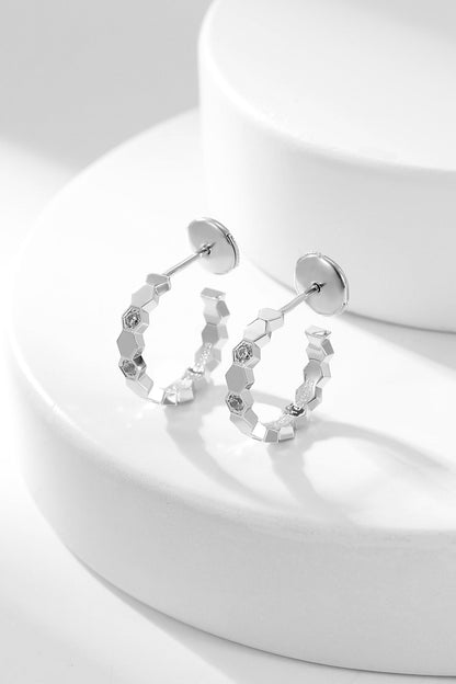 [Bloom]BEE LOVE DIAMOND HOOP EARRINGS