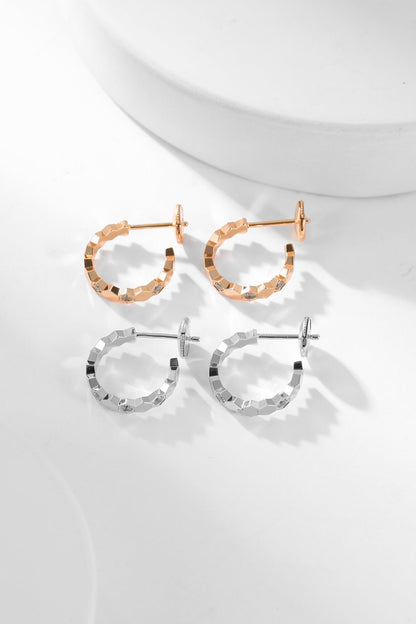 [Bloom]BEE LOVE DIAMOND HOOP EARRINGS