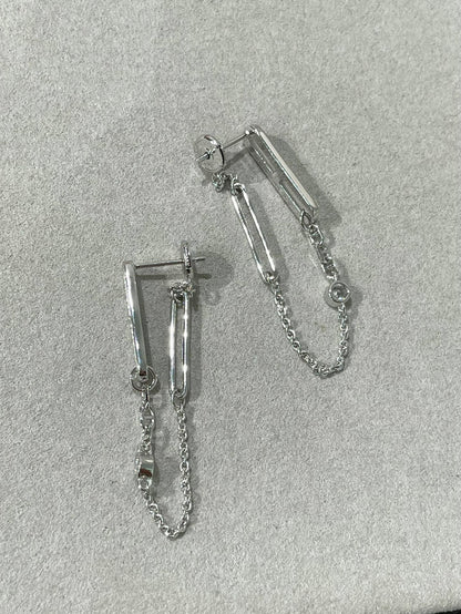 [Bloom]CHAINE CHAOS DIAMOND DROP EARRINGS