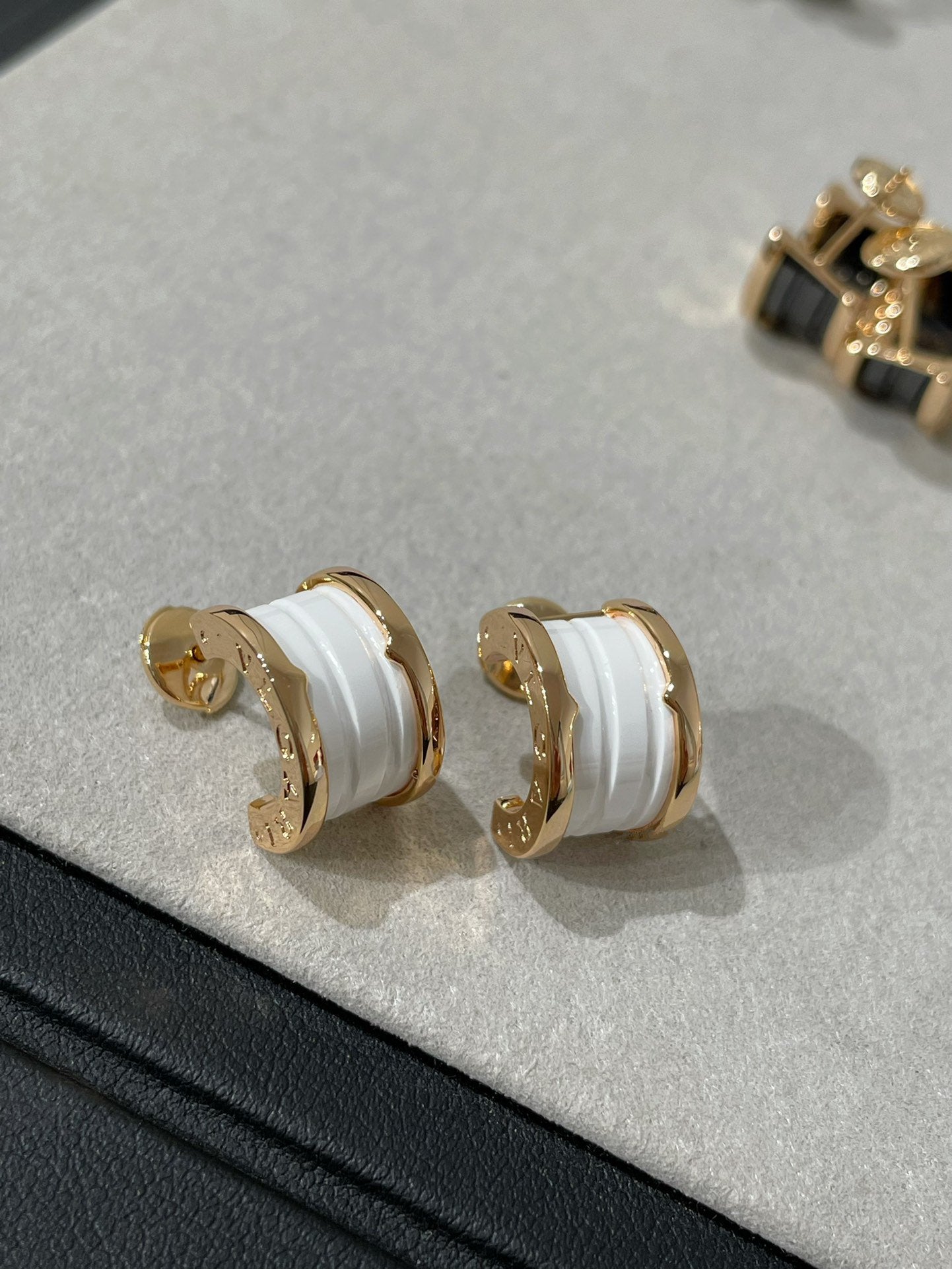 [Bloom]ZERO 1 PINK GOLD CERAMIC EARRINGS