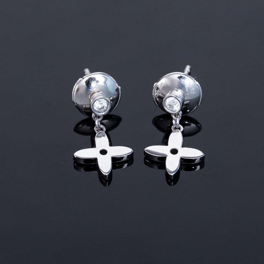 [Bloom]VIDYLLE SILVER DIAMOND MINI DROP EARRINGS