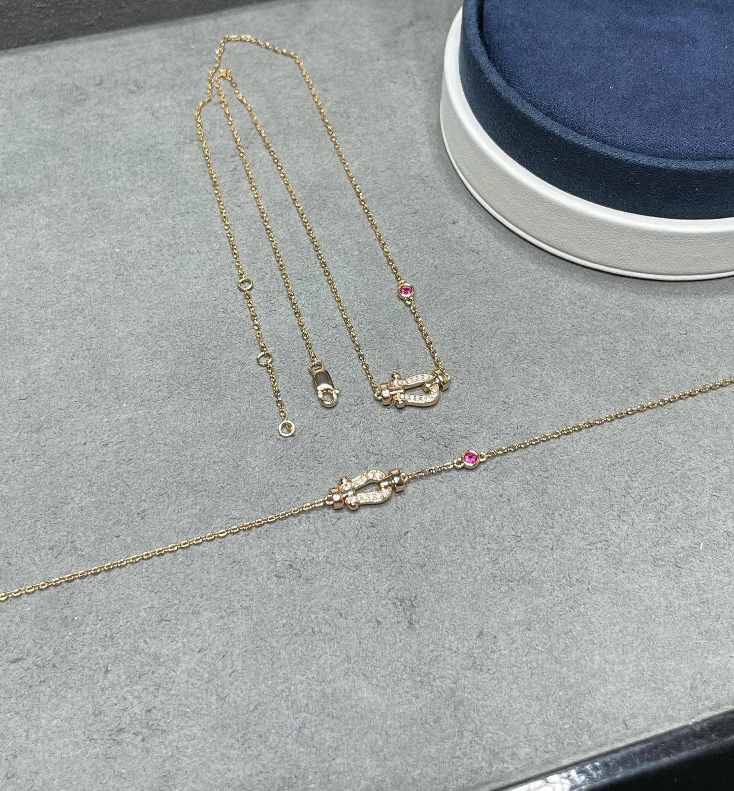 [Bloom]FORCE 10 DIAMOND PINK GOLD NECKLACE