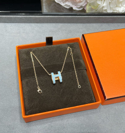 [Bloom]POP H SKY BLUE NECKLACE