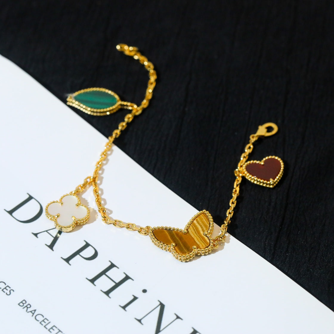 [Bloom]LUCKY SPRING 5 MOTIF GOLD BRACELET