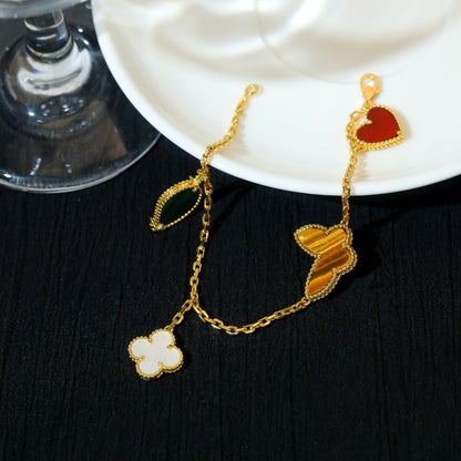 [Bloom]LUCKY SPRING 5 MOTIF GOLD BRACELET