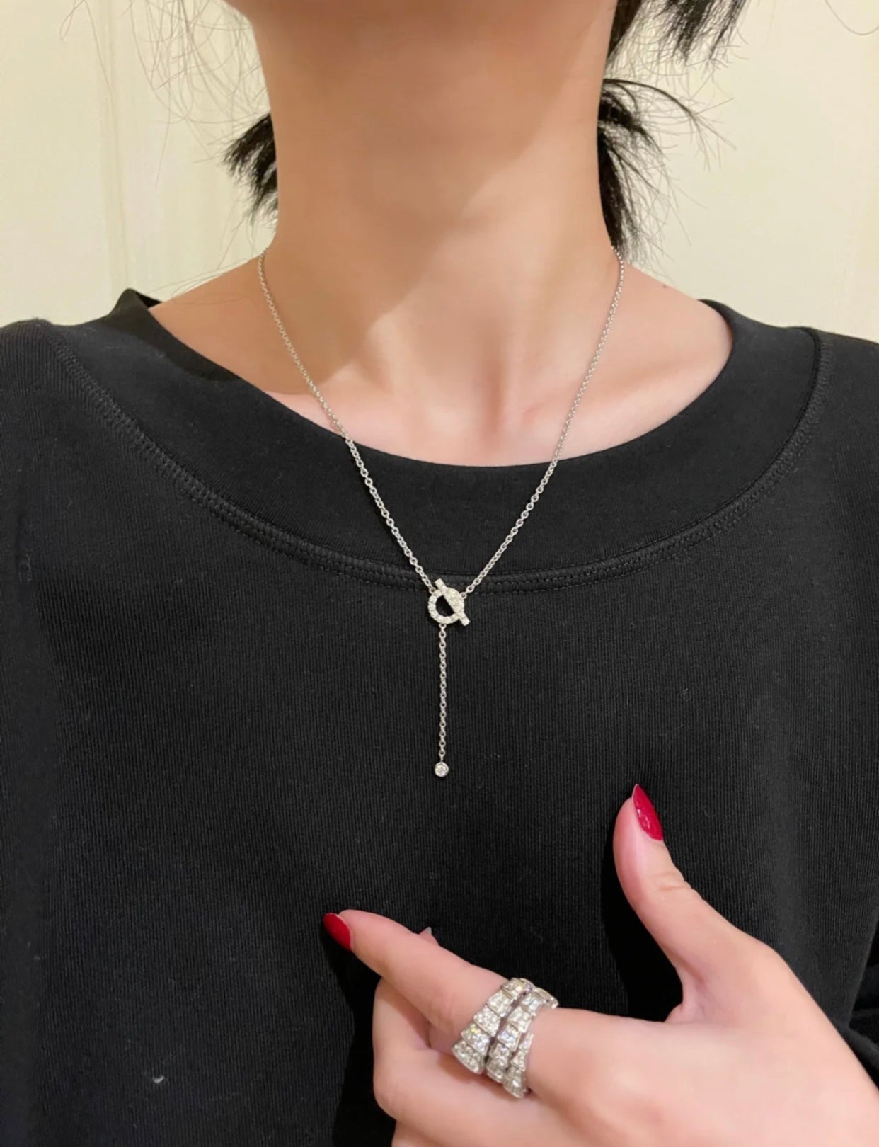 [Bloom]FINESSE SILVER DIAMOND NECKLACE