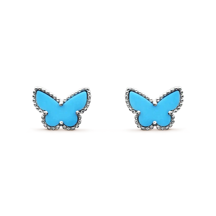 [Bloom]BUTTERFLY TURQUOISE EARRINGS SILVER