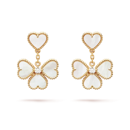 [Bloom]CLOVER SWEET WHITE MOP EARRINGS