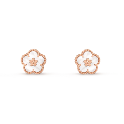 [Bloom]LUCKY PINK GOLD WHITE MOP EARRINGS