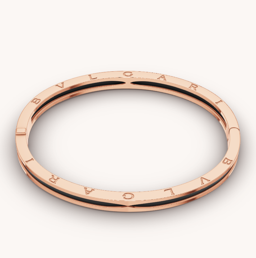 [Bloom]ZERO 1 PINK GOLD WITH BLACK CERAMIC BRACELET