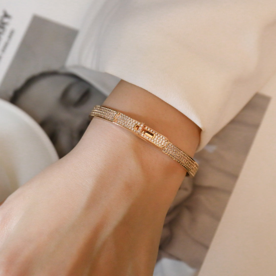 [Bloom]KELLY BRACELET DIAMOND PAVED