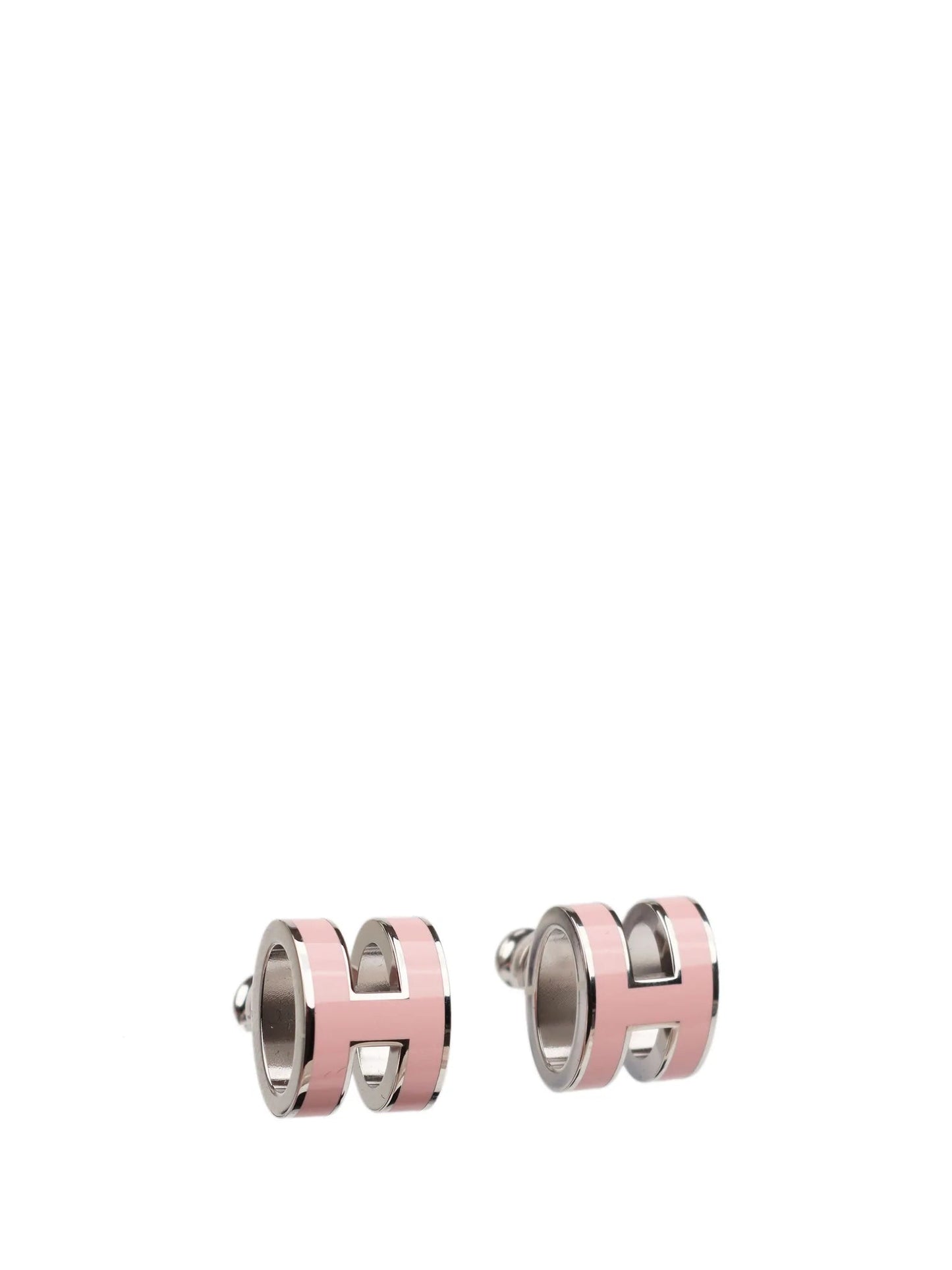 [Bloom]MINI POP H SILVER EARRINGS PINK