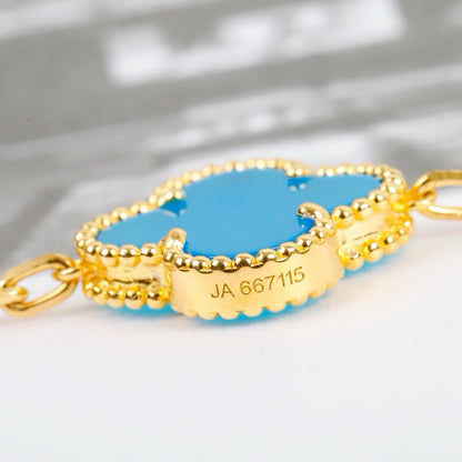 [Bloom]CLOVER 5 MOTIFS TURQUOISE BRACELET