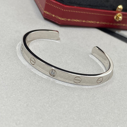 [Bloom]LOVE BRACELET 6.1MM 1 DIAMOND OPEN CUFF