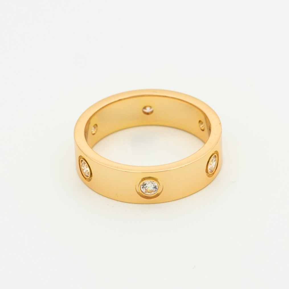 [Bloom]LOVE RING 5.5MM 6 DIAMONDS PINK GOLD