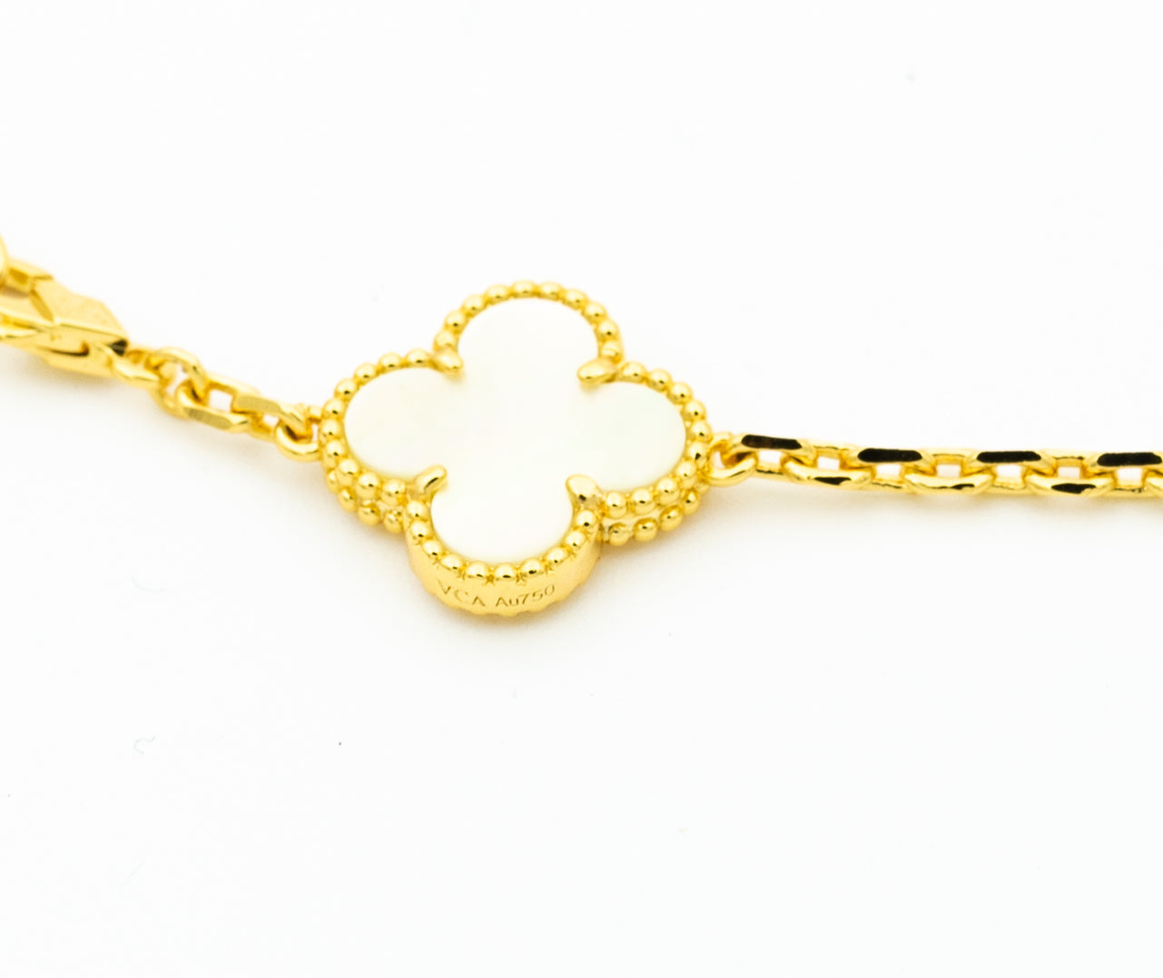 [Bloom]CLOVER BRACELET 5 MOTIFS ONYX MOP