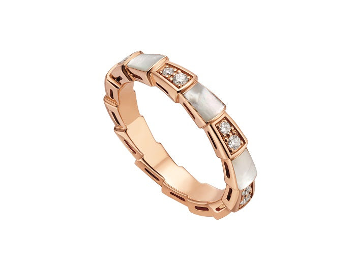 [Bloom]SERPENTI RING PINK GOLD DIAMOND MOP 3MM