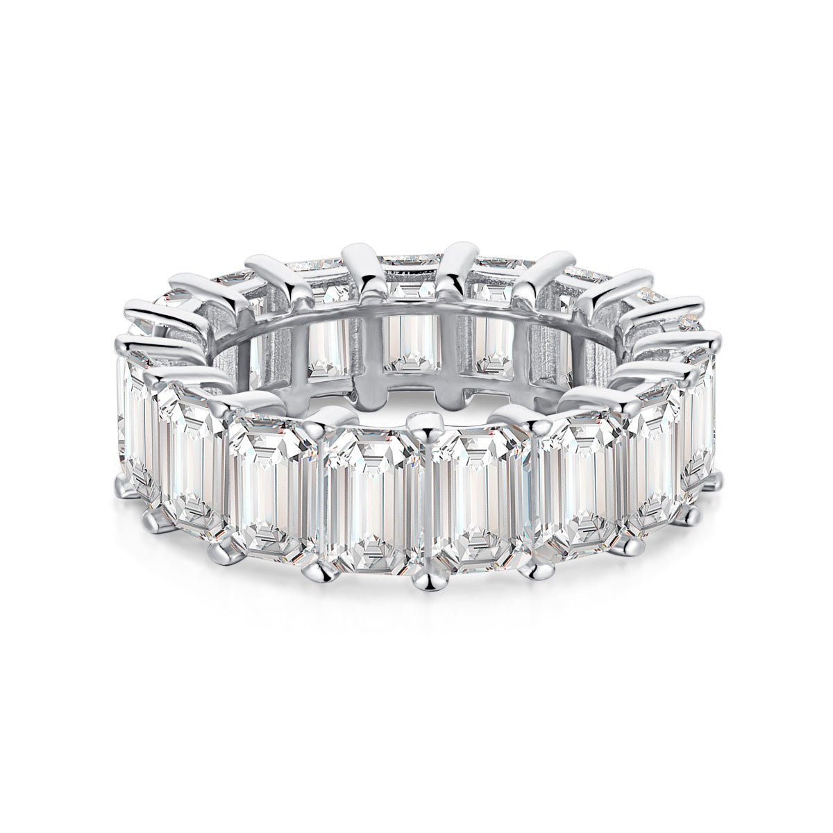 [Bloom]0.75 Carat Elegant Emerald Cut Tennis Ring