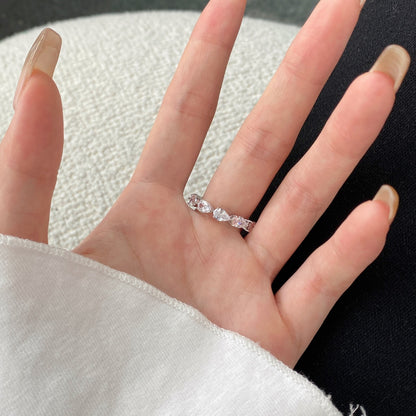 [Bloom]Exquisite Pear Cut Tennis Ring