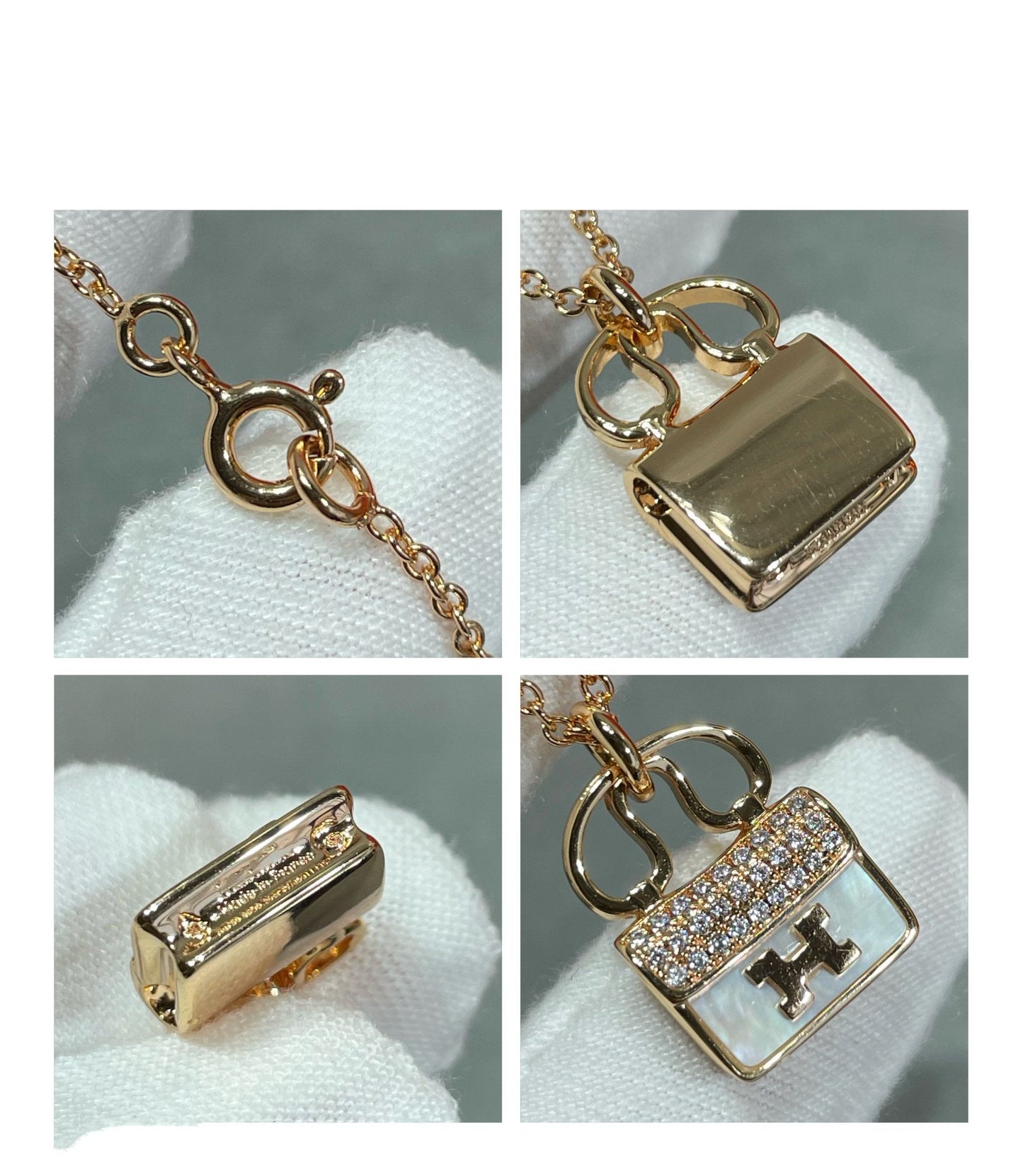 [Bloom]H CIRCE MOISSANITE PENDANT NECKLACE GOLD